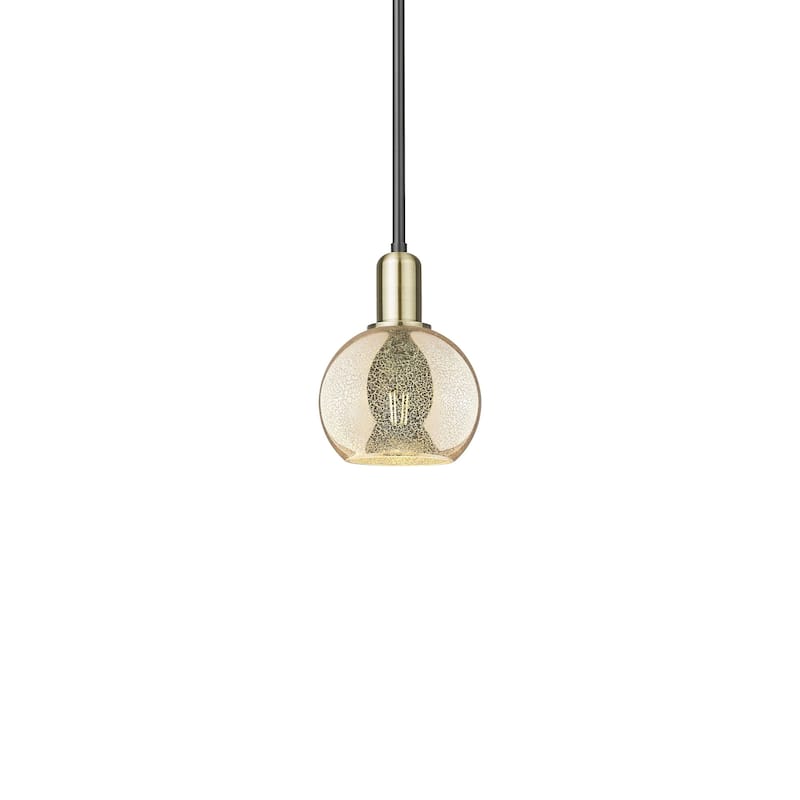 Innovations Lighting 716-1S-9-6 Athens Pendant Athens 6" Wide Mini - Black Antique Brass / Mercury