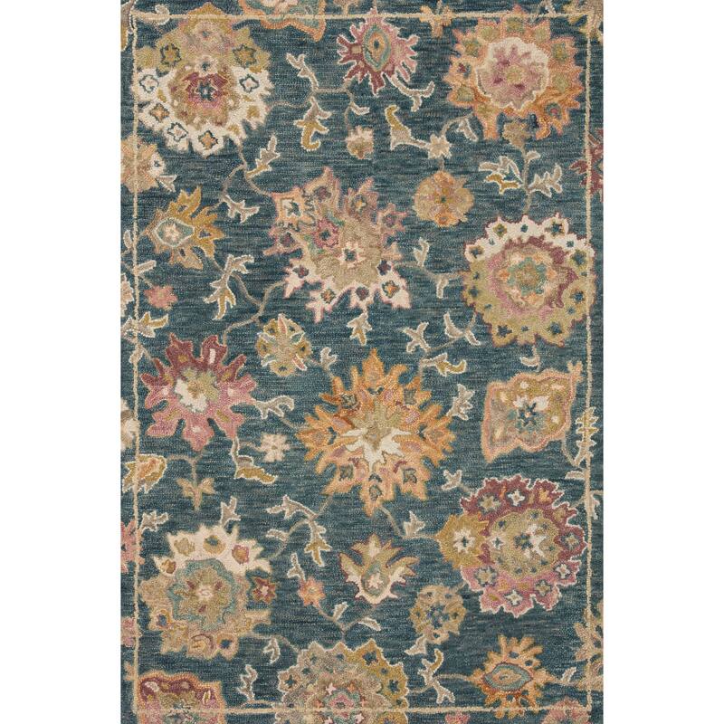 Alexander Home Megan Traditional Floral Area Rug - 2'-3" x 3'-9" - Navy / Multi