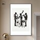 preview thumbnail 35 of 60, Bebop II Black Art Canvas Print by Art Remedy
