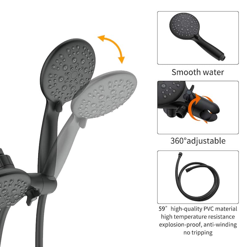 GIVINGTREE Pressure Balanced Complete Shower System with Rough-In Valve - 4.7 inch