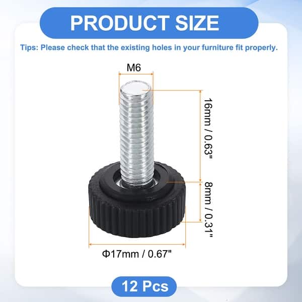 ONEHOME 8 Pack 5/16-18 Stainless Steel Adjustable Threaded Furniture Leg Leveling Feet Screw In Glide Levelers Screw Foot Levelers Screw On Furniture Glide Leveling Table Chair Furniture