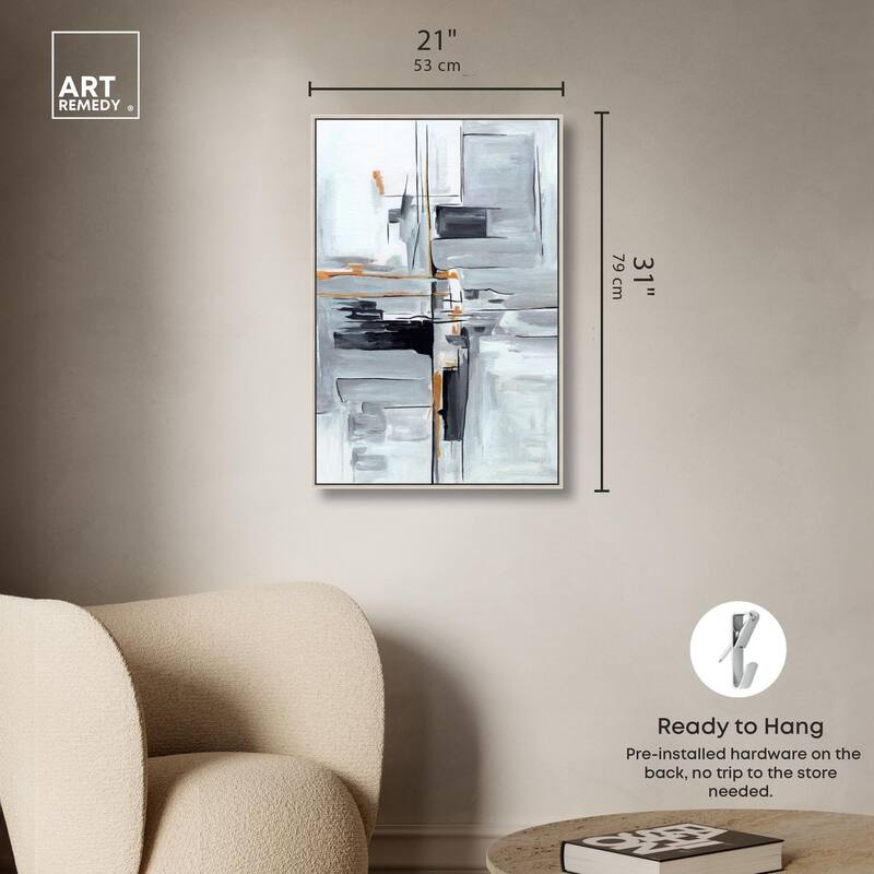 Elegant Grey Shades II Canvas by Art Remedy