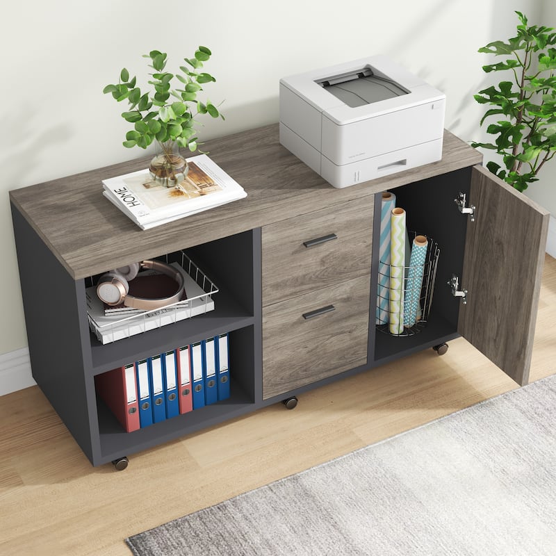 Modern Executive Desk, 70.8'' Computer Desk with 47 inch Lateral File Cabinet for Home Office
