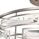 preview thumbnail 10 of 10, Anita Satin Nickel 3-Light Drum Shade Clear Glass Prism Flush Mount - 17.2 inches in diameter x 11.3 inches H