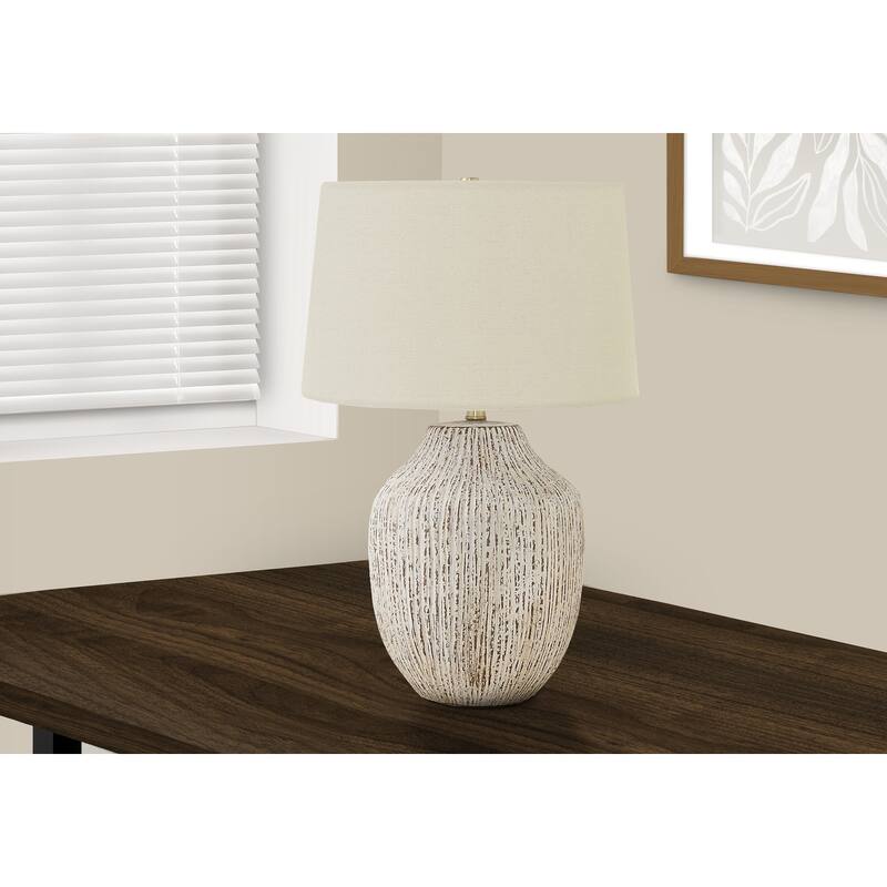 Lighting, 26"h, Table Lamp, Cream Ceramic, Ivory / Cream Shade
