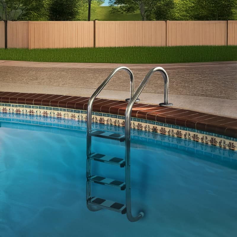 4-Step Stainless Steel In-Ground Swimming Pool Ladder - 72"
