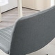 preview thumbnail 5 of 17, Criss Cross Chair with Wheels, Fabric Padded Armless Vanity Chair, Fabric Padded Task Chair with Adjustable Height - N/A