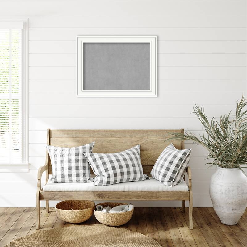 Amanti Art Craftsman White Framed Magnetic Board