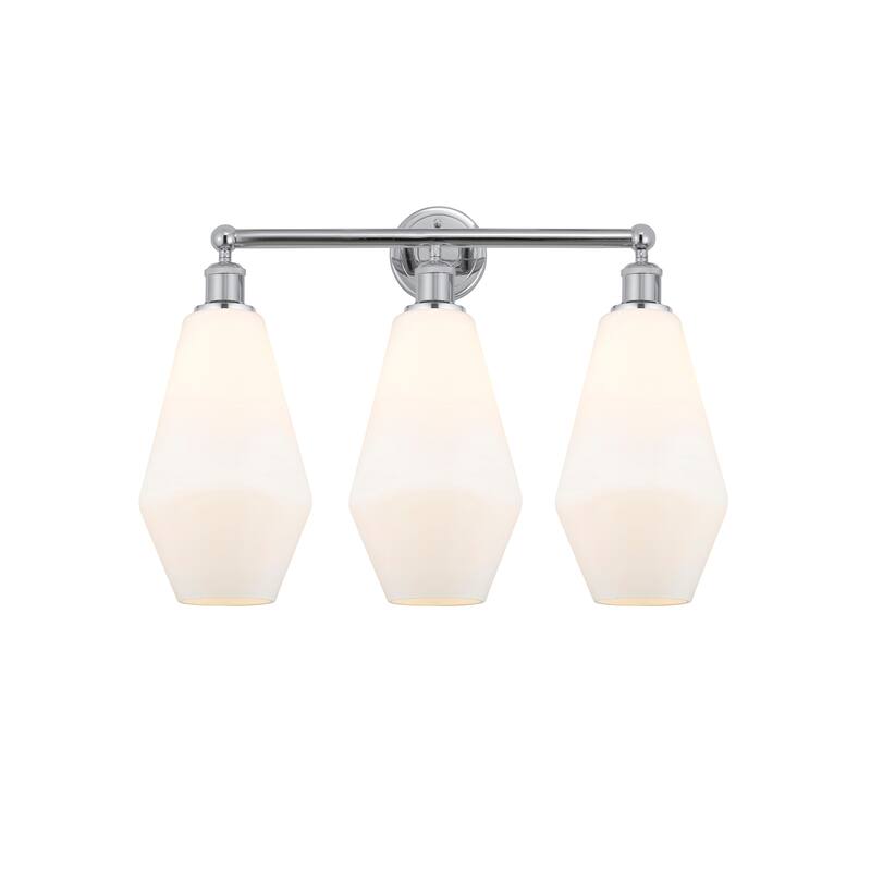 Innovations Lighting Cindyrella - 3 Light 25" Bath Vanity Light - Cased Matte White/Polished Chrome