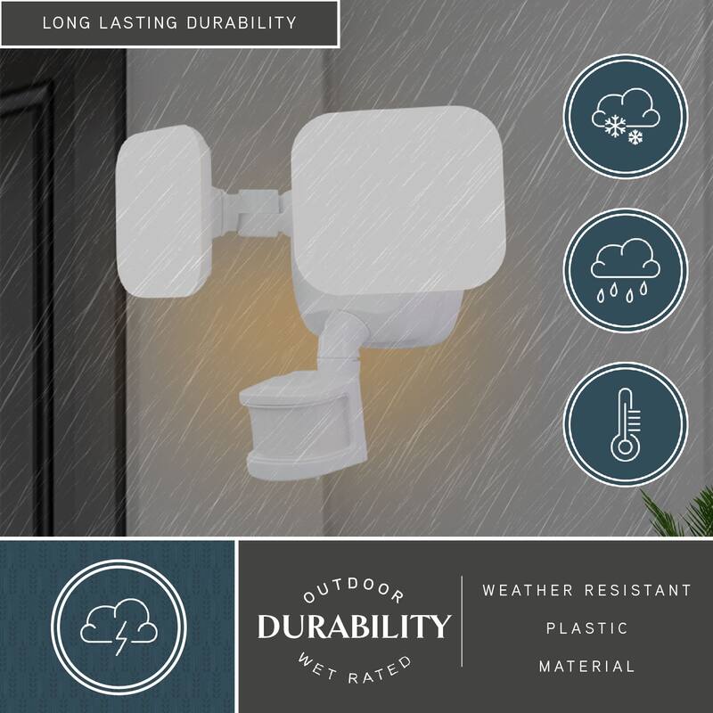 Theta LED Outdoor Motion Sensor Adjustable Security Flood Light