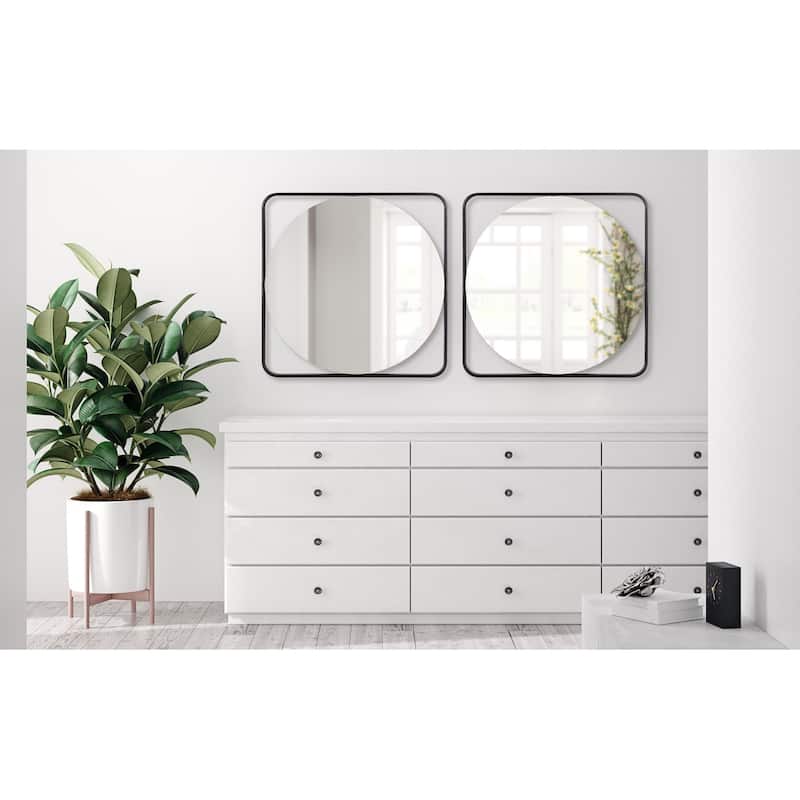 Kate and Laurel Nobles Radius Corner Framed Mirror