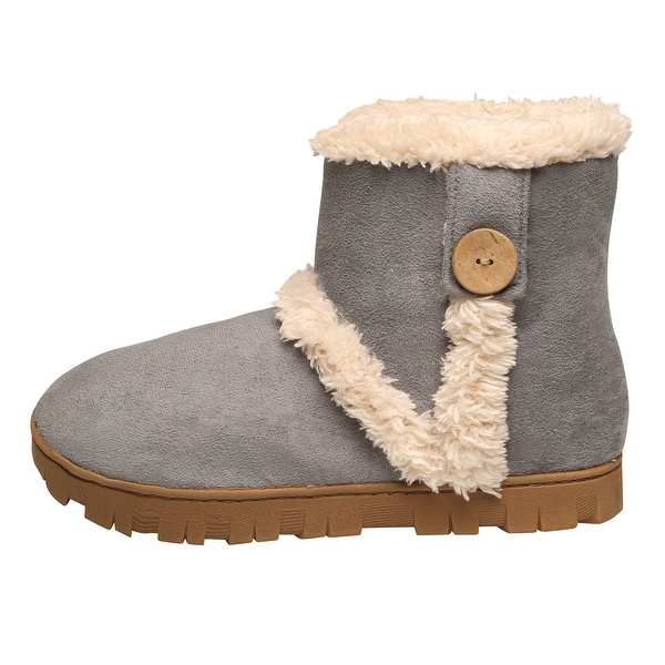 womens fluffy slipper boots
