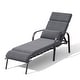 preview thumbnail 35 of 35, Outdoor Adjustable Patio Chaise Lounge Chair with Cushion Beach Poolside