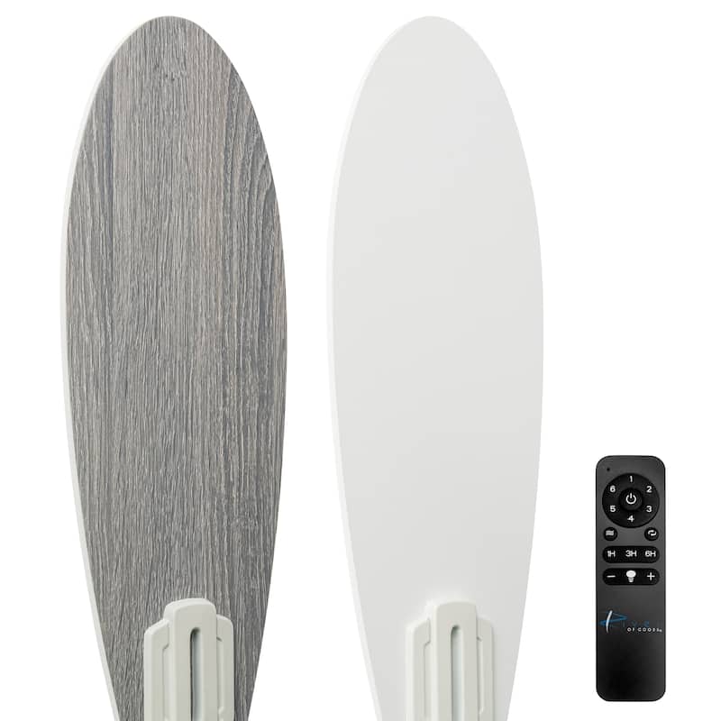 Izzy River of Goods 3-blade 42-inch Modern Indoor Ceiling Fan with Green Hand-Cut Glass Shade and Remote Control