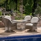 preview thumbnail 3 of 11, Alhambra Wicker 5-piece Outdoor Club Chairs and Firepit Set by Christopher Knight Home