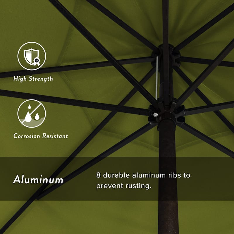 North Bend 9-foot Crank Open Auto-tilt Bronze Finish Patio Umbrella by Havenside Home (Base not included)