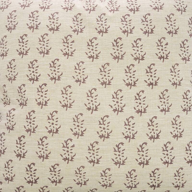 Fabdivine Handmade Floral or Weave Yellow Pillow Cover in Soft Linen for Block Print Room Boho Spring Home Décor, Lehar
