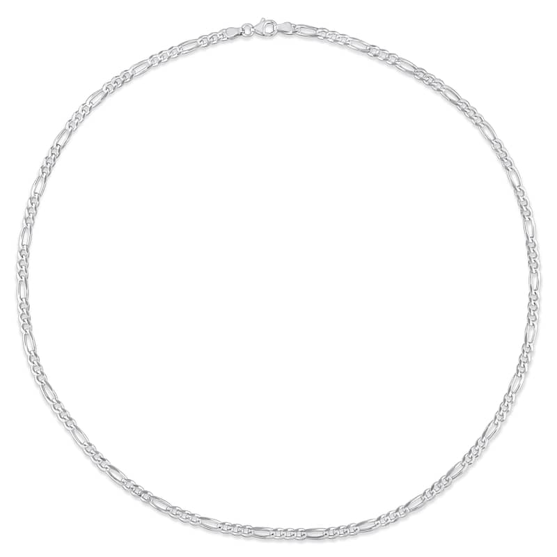 Miadora Sterling Silver Figaro Necklace