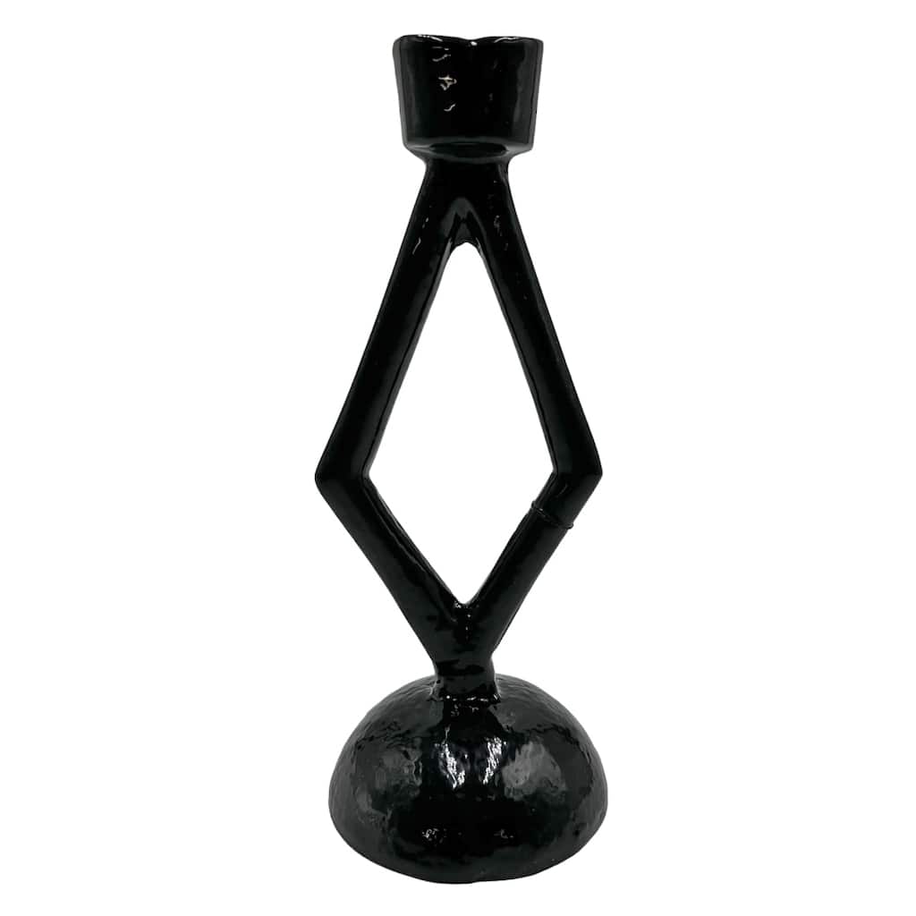 8 Inch High Decorative Handmade Aluminum Modern Candle holder in Grey - 3 x 3 x 8 in