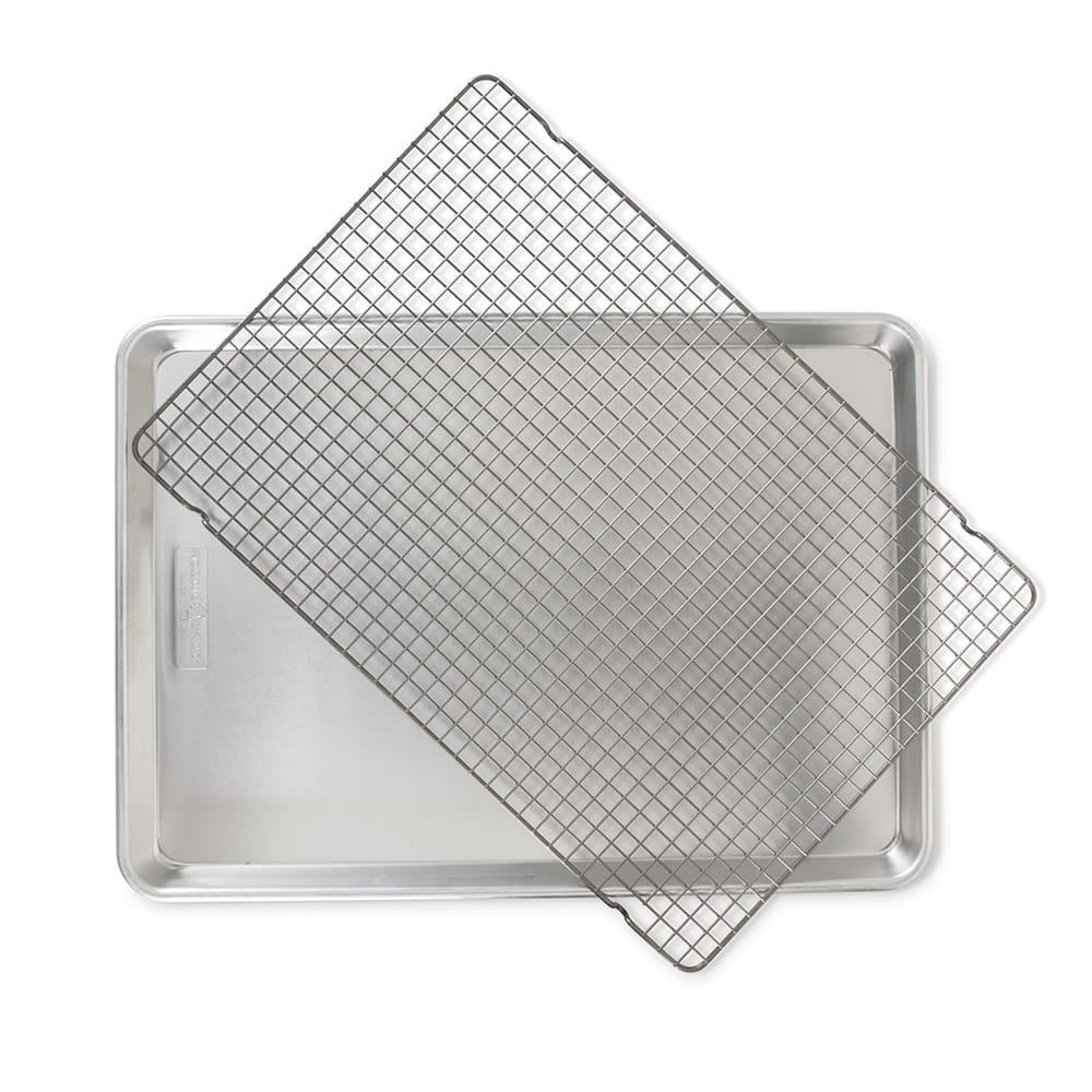Nordic Ware 2 Piece Big Sheet with Oven-Safe Grid - Silver