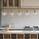 preview thumbnail 29 of 56, 4/5-Light Kitchen Island Pendant Light Fixture with Clear Glass Shades