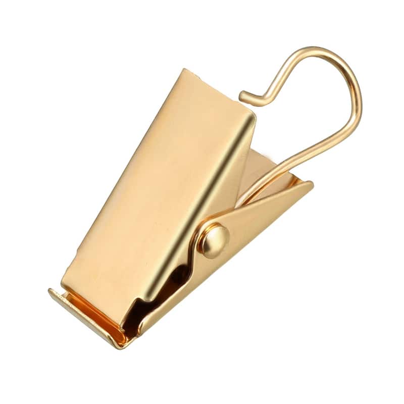 40x Curtain Clip Hook Set Clips for Photo Home Decoration 1.02"x0.47" - Golden