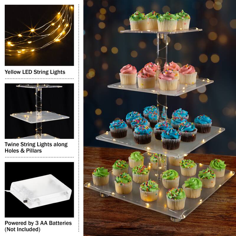 Great Northern Party Cupcake Stand with Lights - Multicolor