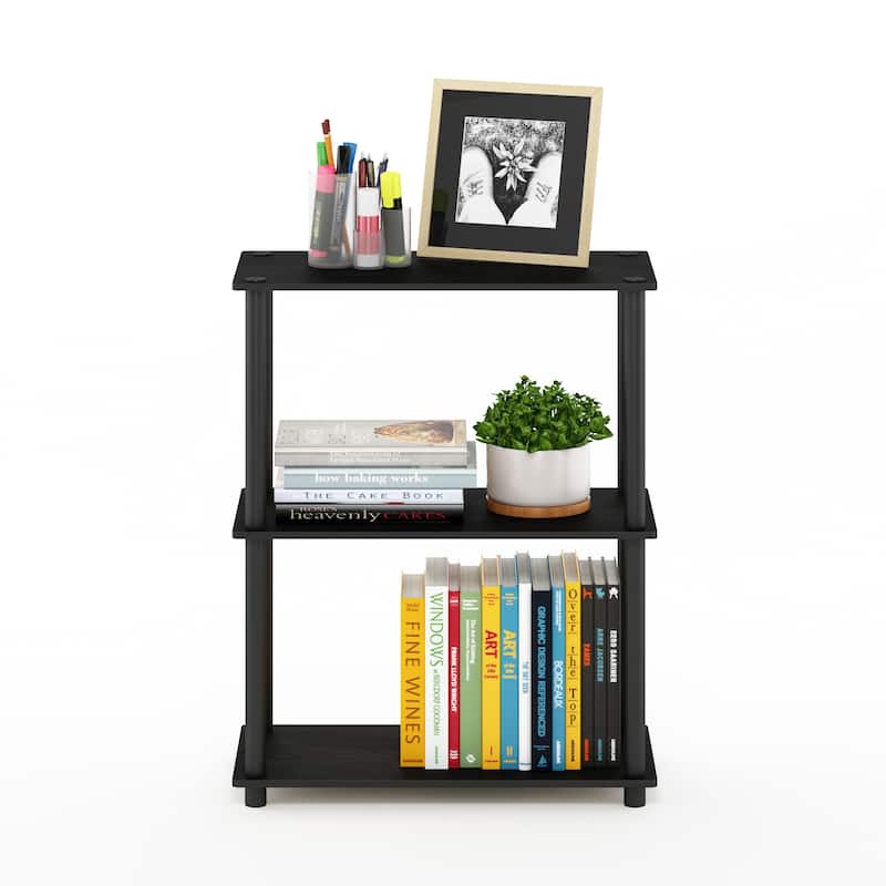Furinno Turn-N-Tube 3-Tier Compact Multipurpose Shelf Display Rack,Americano/Black