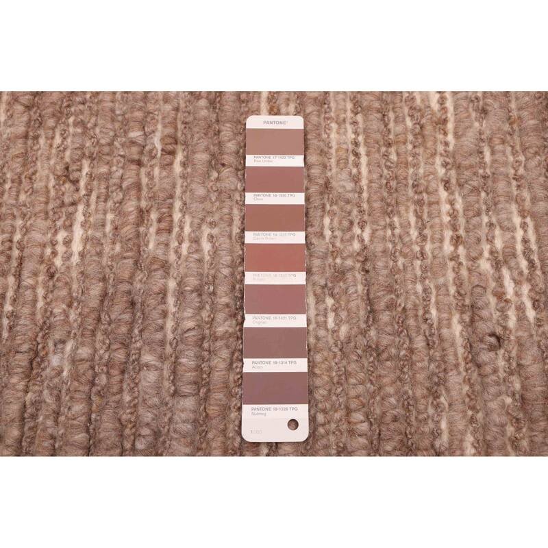 ECARPETGALLERY Hand-knotted Looma Brown Wool Rug - 7'10 x 9'9