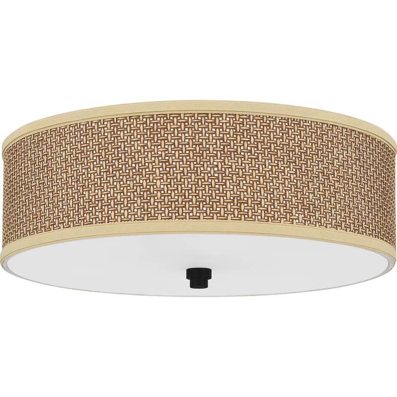 Carson Carrington Fjerritslev 3-light Rattan Flush Mount
