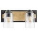 preview thumbnail 1 of 0, Quorum International 15" Wide Bathroom Vanity Light Noir / Driftwood