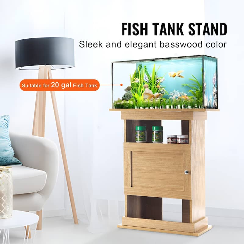 Aquarium Stand Reptile Tank Stand with Storage, Cabinet and Hardware Kit