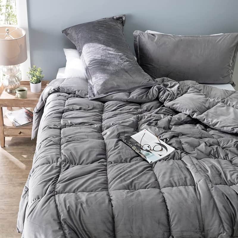 Cuz I'm Cozy - Coma Inducer® Comforter Set - USA Lightweight Filled - Storm Cloud Gray - Twin XL