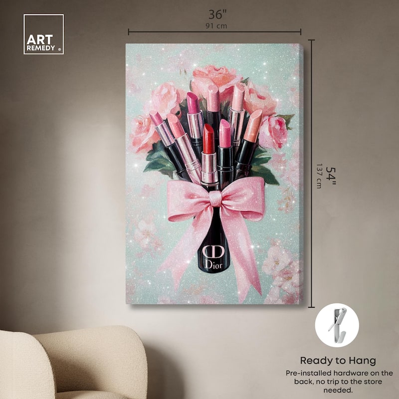 Petitie Bouquet of Lipsticks Canvas by Art Remedy, Gallery Wrapped