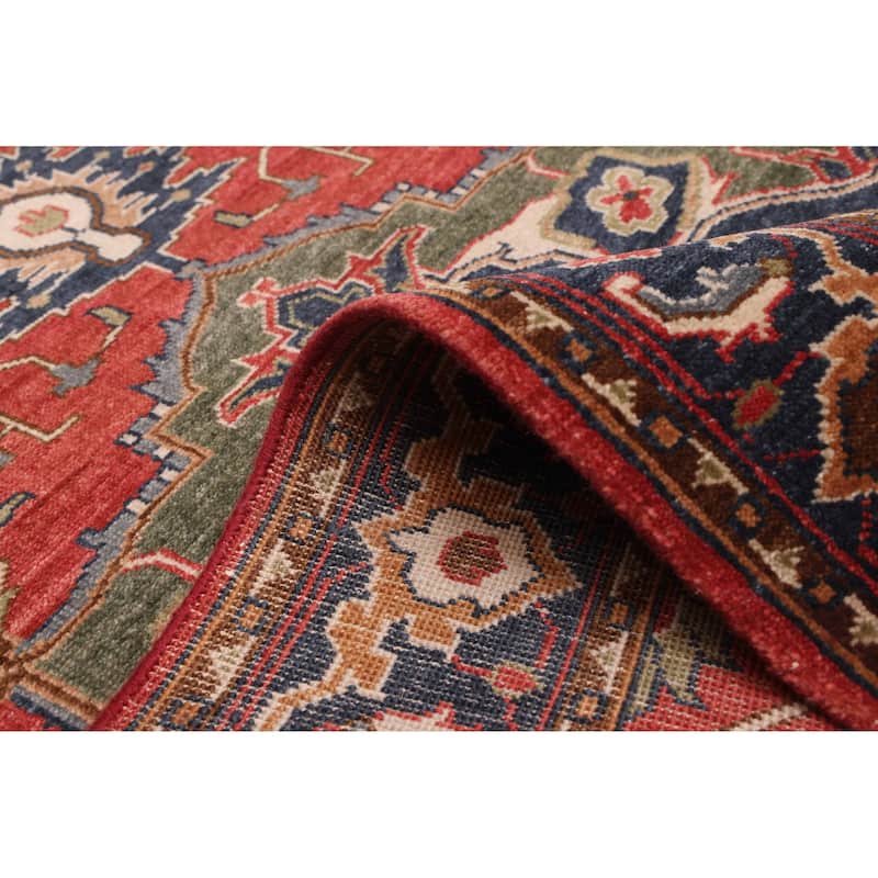 ECARPETGALLERY Hand-knotted Jules Sultane Red Wool Rug - 4'0 x 5'9