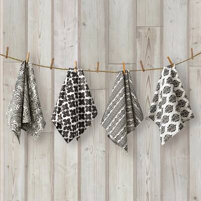 Everyday Casual Prints Assorted Cotton Kitchen Towels (Set of 4)