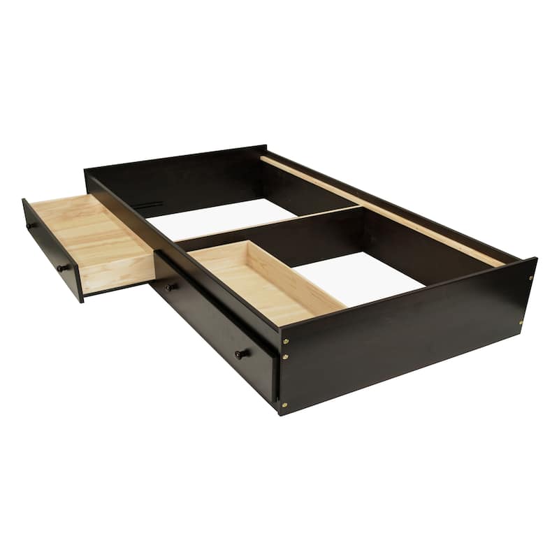 Palace Imports 100% Solid Wood Kansas Twin Size Mate's Storage Bed with Drawers