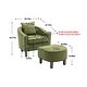 preview thumbnail 18 of 24, Arms Chair with Ottoman Mid Century Barrel Chair for Living Room