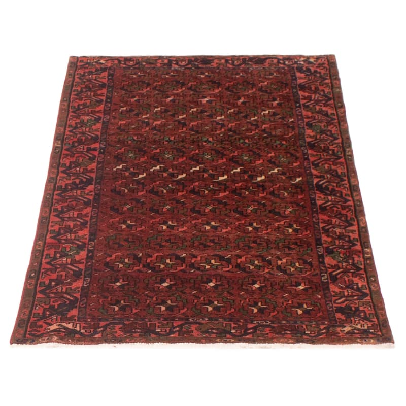 ECARPETGALLERY Hand-knotted Andelz Red Wool Rug - 3' 5" x 5' 5"