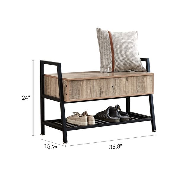 Entryway Benche with Sturdy Metal Frame Coat Rack Benches for Living