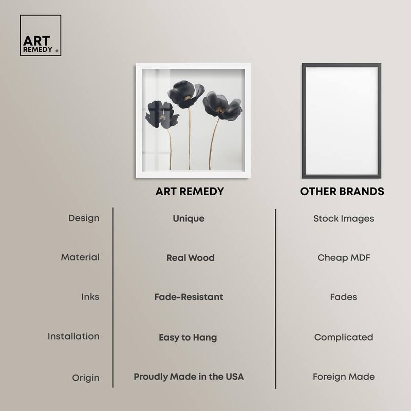 Nocturnal Flowers II Shadowbox by Art Remedy