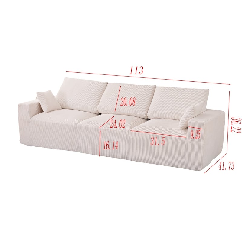 Unique 5 Seat Wood Frame Modular Sectional Sofa with 2 Pillows and 2 Ottomans