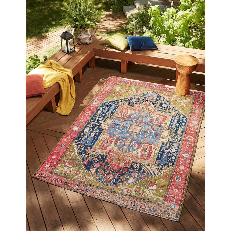 Outdoor Nirie Collection Area Rug - Multi - 3'3"x5'3"