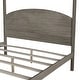 preview thumbnail 14 of 27, King /Queen Size Canopy Platform Bed with Headboard and Support Legs, Grey/Brown
