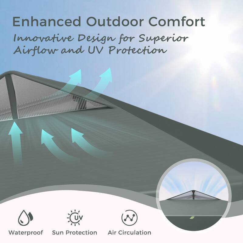 10x10 Pop-up Canopy Portable Lightweight FoldingTent, Adjustable Height Instant Gazebo Canopy with Wheeled Bag