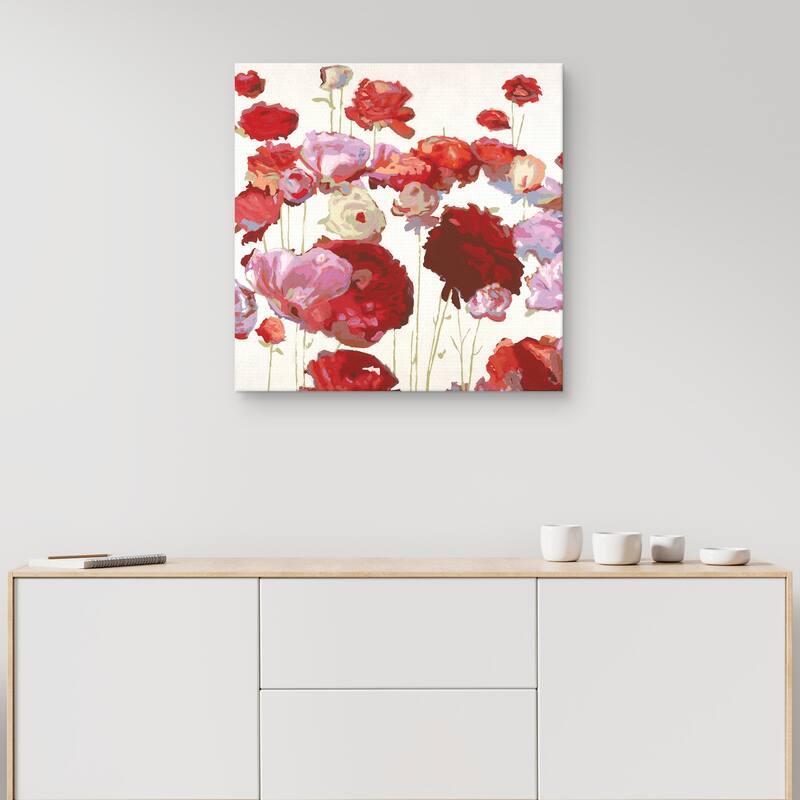 Red Floral Dream II by Randy Hibberd Canvas Art Print