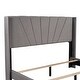 preview thumbnail 17 of 25, Queen Size Glam Velvet Wingback Upholstered Platform Bed with Foam Padded Headboard / Box Spring Needed / Fit up to 500LBS