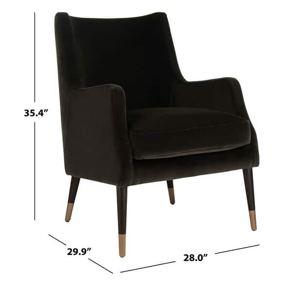 SAFAVIEH Couture Sicily Velvet Arm Chair - 28" W x 29.9" D x 35.4" H