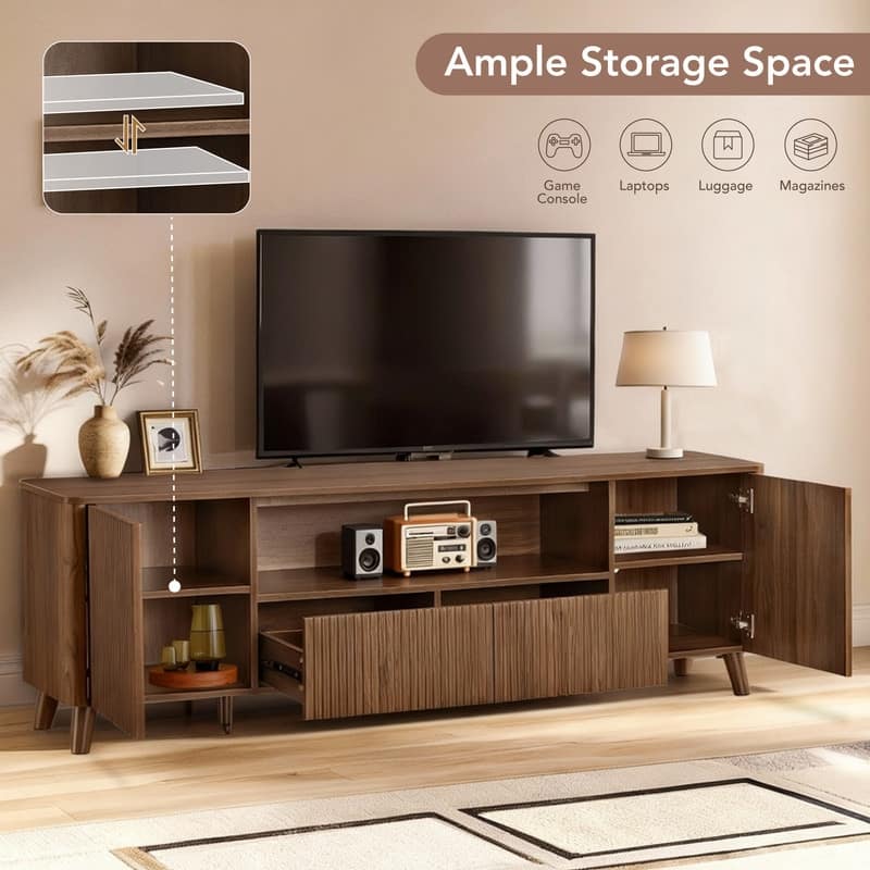 Spruce & Spring 70" TV Stand Modern Entertainment Center for TVs up to 80"