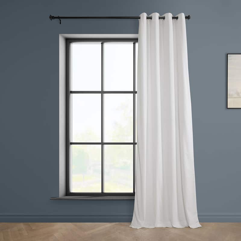Exclusive Fabrics Heritage Plush Velvet Room Darkening Grommet Curtain (1 Panel)